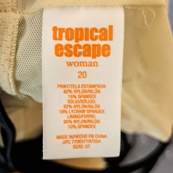 Tropical Escape tankini swim top size 20 - Picture 3 of 3